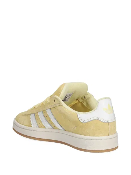 Pruhované slip on tenisky Adidas Campus s výšivkou bílé