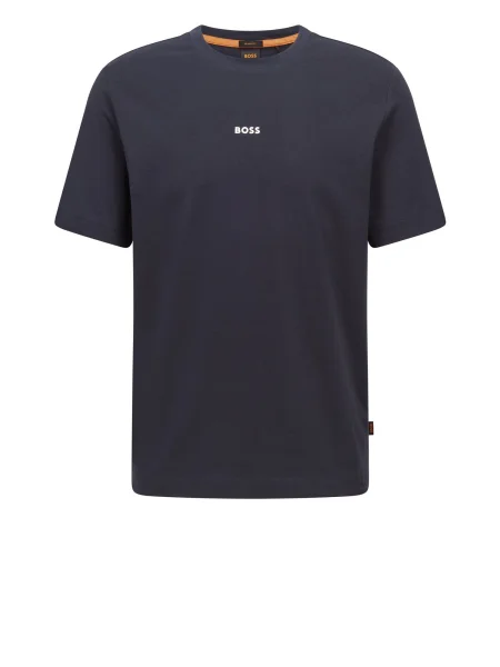 BOSS Orange Tričko Chup tmavomodrá / biela modrá