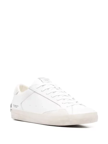 Sneakerși Crime London zdrențuiți alb