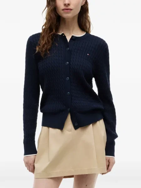 Πλεκτή ζακέτα Tommy Hilfiger μπλε