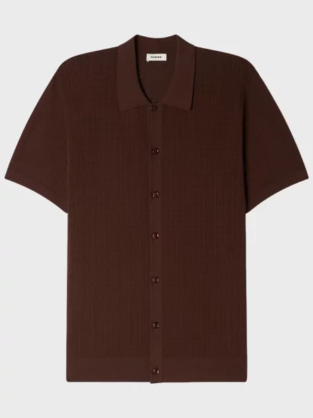 Рубашка Sandro коричневая