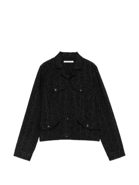 Geacă Cecilie Bahnsen cu model floral din jacard negru