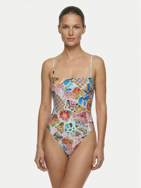 Seafolly Μαγιό Beach Bohème ροζ