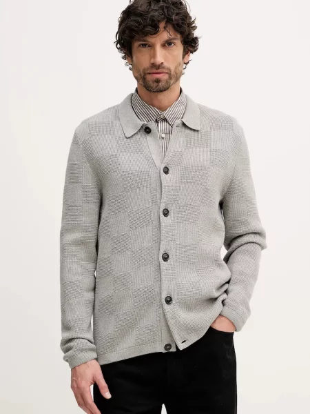 Barbour cardigan din Falton gri