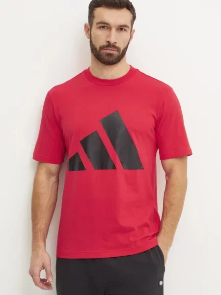 Póló Adidas Sportswear autogrammal piros