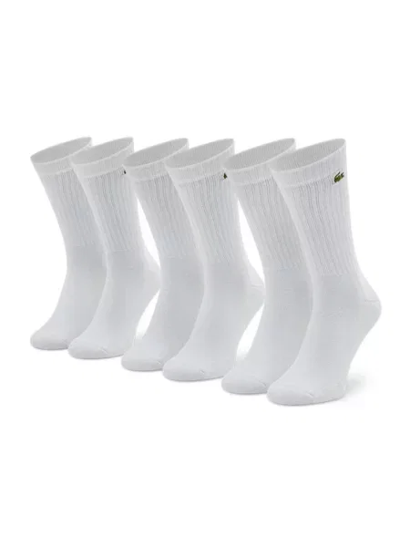 Длинные теннисные носки Lacoste белые