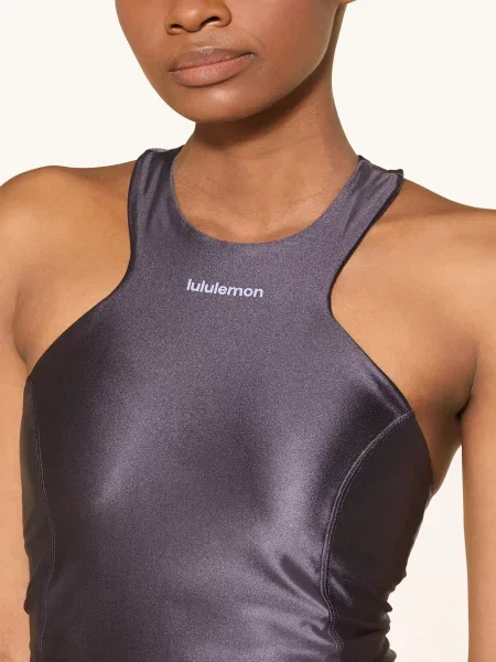 Saténové běžecké tričko Lululemon fialové