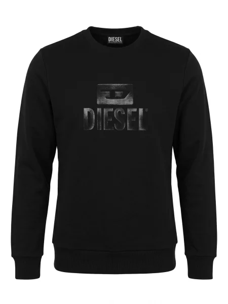 DIESEL Pulover S-GIR TONE ON TONE' negru