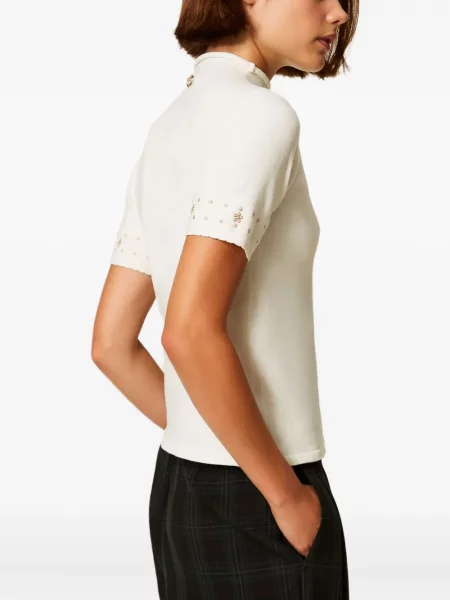 Top Twinset scurt alb