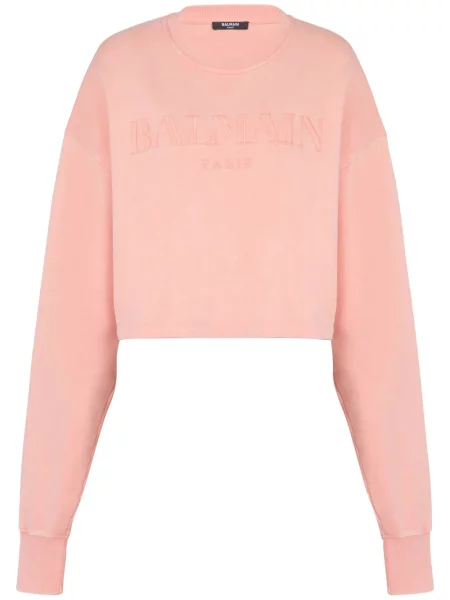 Hanorac Balmain cu broderie roz