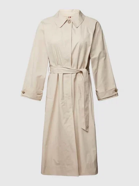 Trencz PLUS SIZE z czystej bawełny model ‘PEACHED’ Tommy Hilfiger Curve beżowy