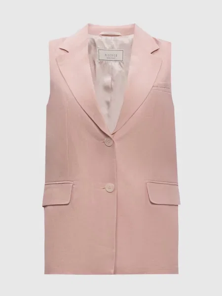 Жилет з льону Peserico рожевий