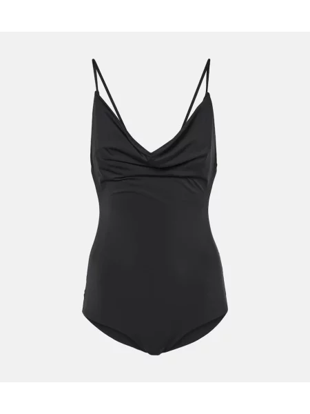 Costum de baie Magda Butrym drapat negru