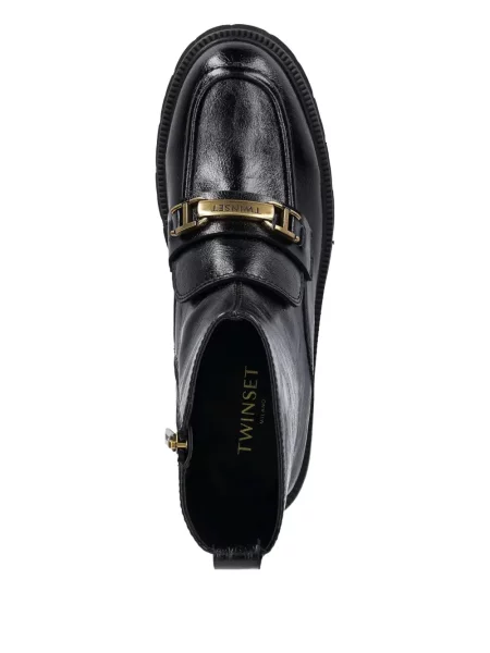 Botine Twinset cu cataramă negru
