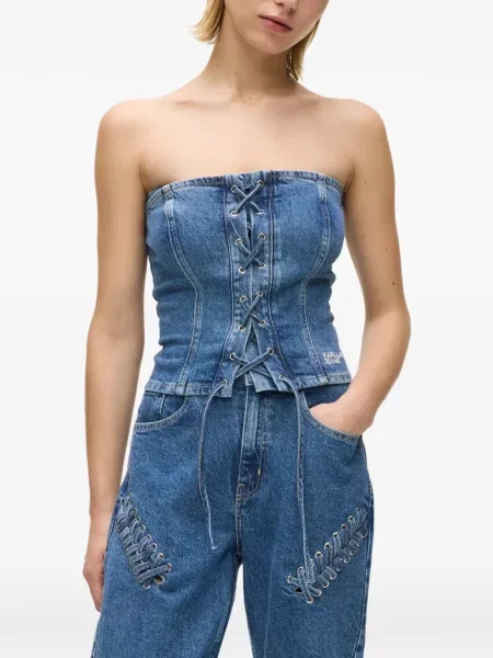 Top Karl Lagerfeld Jeans veze plava