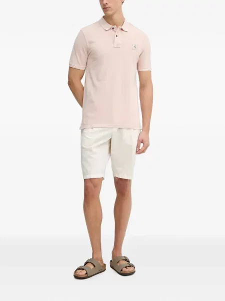 Scurt tricou polo Guess cu autograf roz