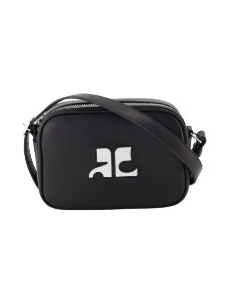 Torebka skórzana Courreges skórzana czarna