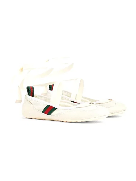 Balerinki Gucci białe