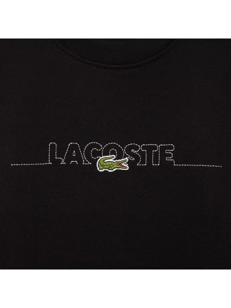 Lacoste Luźna Bluza Z Kapturem Francuskiej Produkcji czarna