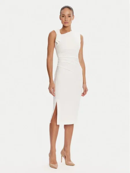 Rinascimento Rochie cocktail alb