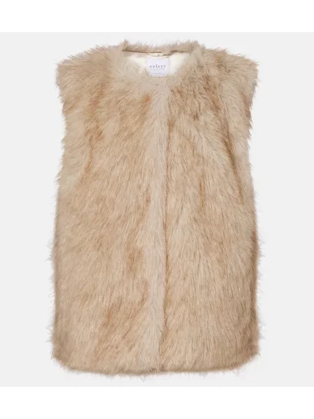 Vestă Velvet de catifea bej