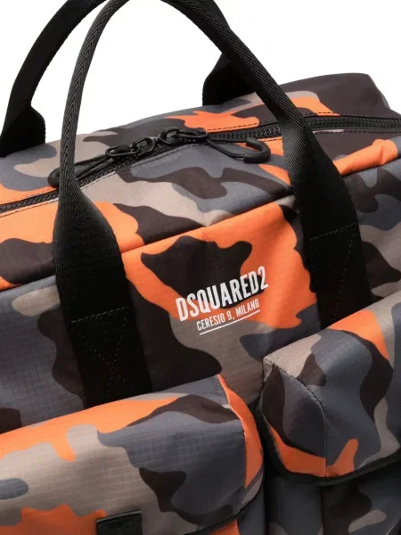 Torba Dsquared2 z nadrukiem w kamuflażu czarna