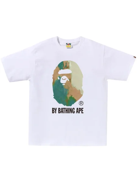 Tricou A Bathing Ape® cu imagine alb