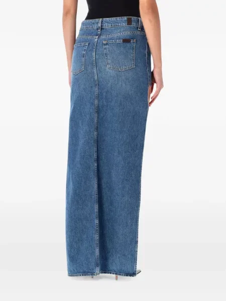 Fustă din denim 7 For All Mankind albastru