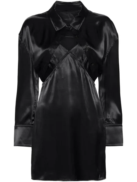 Rochie Alexander Wang din satin de costum negru