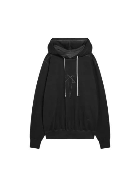 Bluza z kapturem Rick Owens czarna