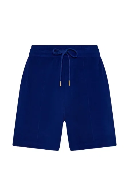 Pantaloni scurți Aman din material terry cu cordon albastru