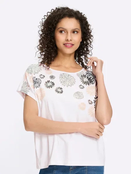 Heine Tricou rosé / negru alb