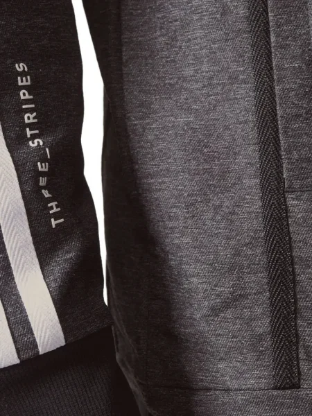 Tricou Adidas alergare din fleece streetstyle gri