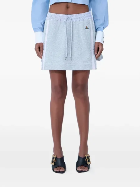 Mała mały spódnica mini Vivienne Westwood w paski szara