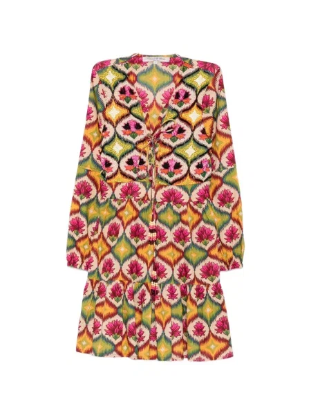 Rochie mini Connor&blake cu paiete cu imprimeu geometric galben