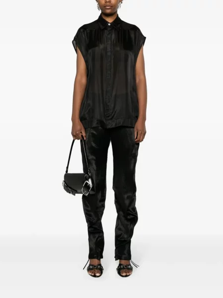 Šilkinis palaidinė Rick Owens juoda