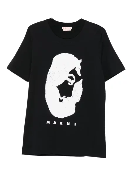 Tricou Marni cu imagine negru