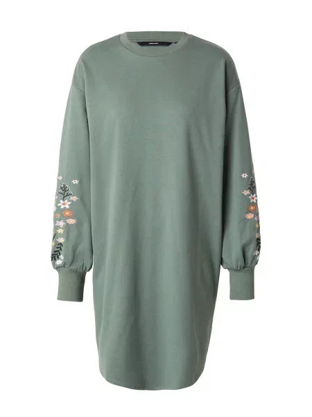 VERO MODA Rochie VMSELIN verde închis / mov liliachiu / portocaliu alb