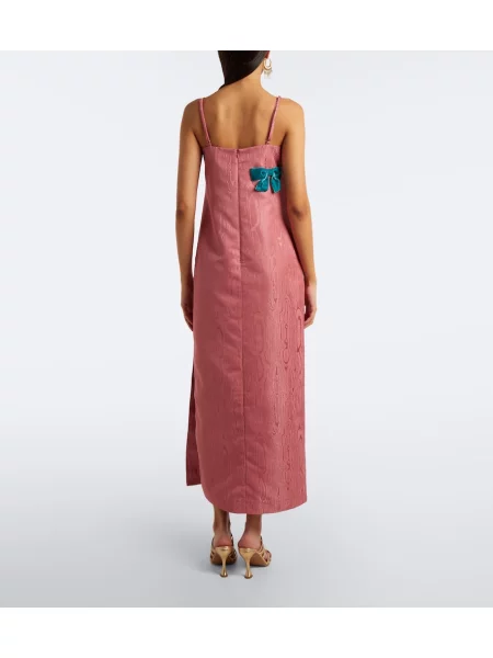 Rochie midi Alemais cu funde roz