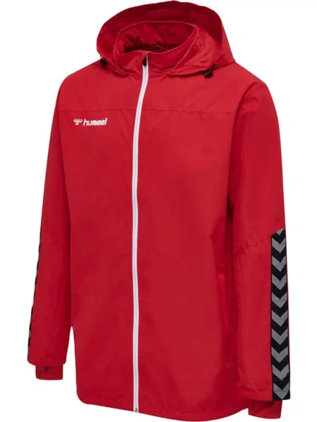 Hummel Geacă sport Authentic gri negru / alb roșu