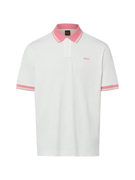 Koszulka polo Boss Orange biała