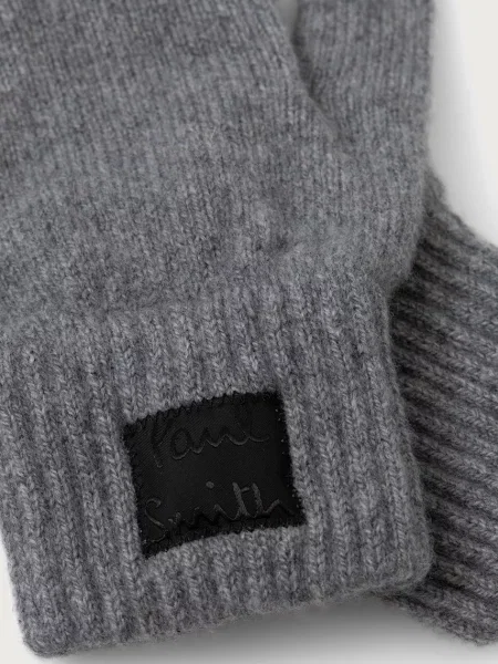 Paul Smith mănuși pentru bărbați din lână gri