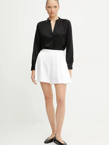 Однотонные шорты Boss с высокой посадкой белые