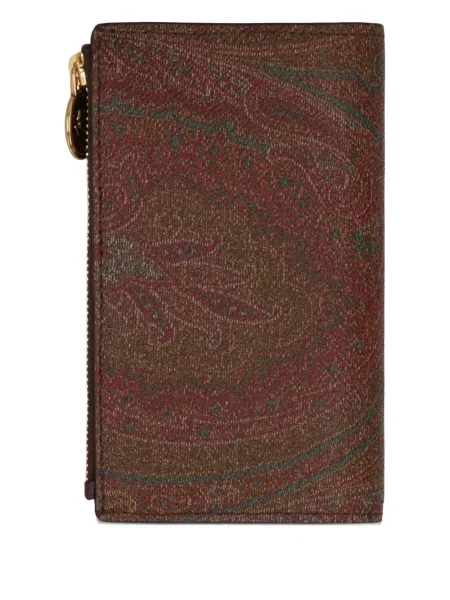 Portofel Etro cu model paisley maro