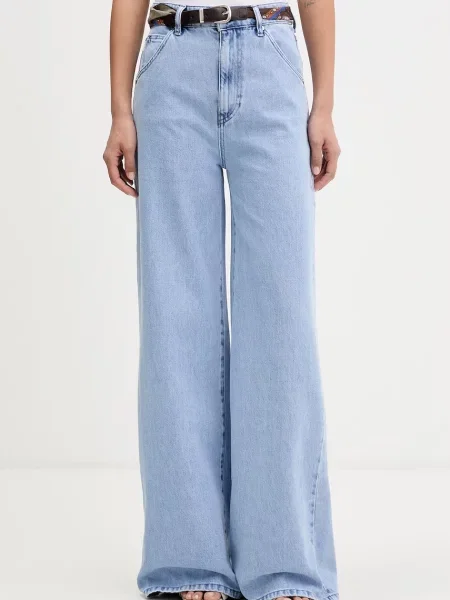 ViCOLO blugi wide leg pentru femei albastru