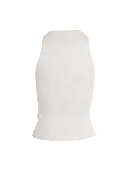 Top Diesel elegancki żakardowy na ramiączkach biały