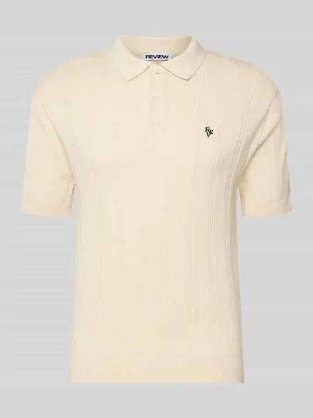 Koszulka polo z dzianiny o kroju slim fit z wyhaftowanym logo Review
