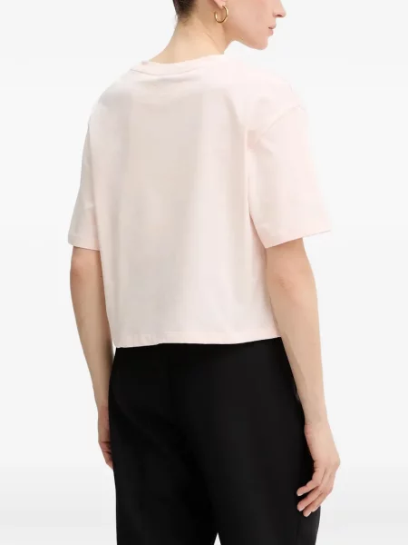 Tricou Armani Exchange cu broderie roz