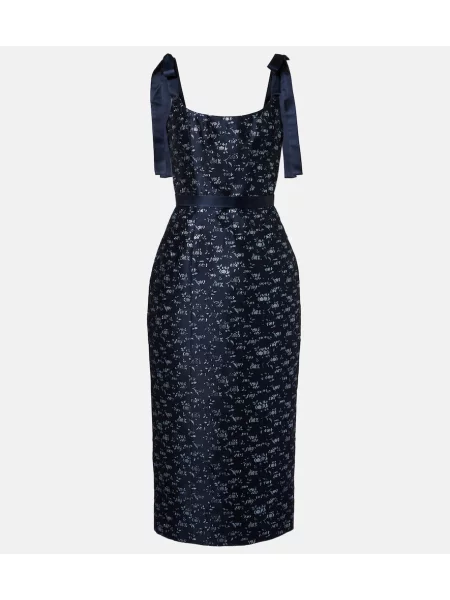Rochie Markarian cu model floral de costum albastru