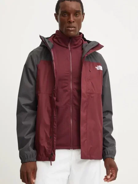 Яке за спортове на открито The North Face Quest Triclimate бордо